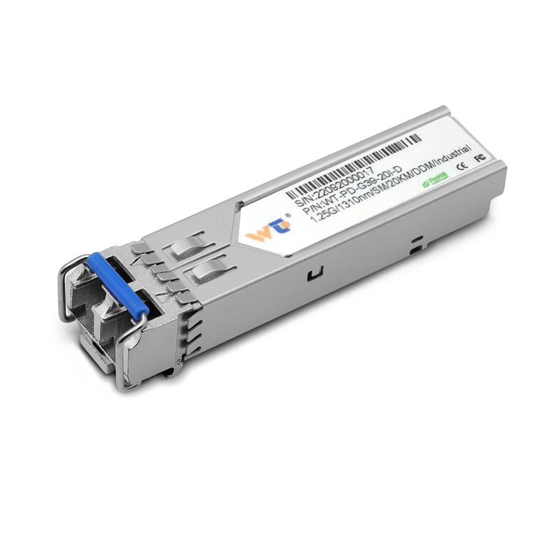WT SFP Transceiver Module,WT-PD-G39-20I-D,1.25G SFP 1000Base-LX, 1310nm,20KM,SMF, Industrial grade
