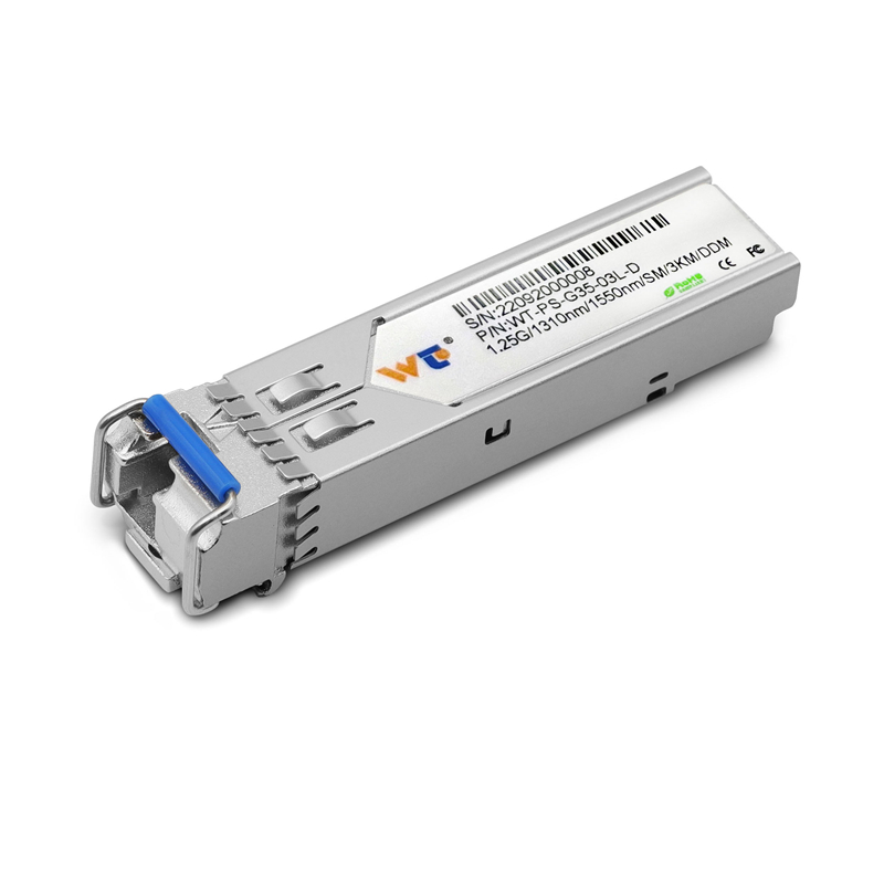 WT SFP Transceiver Module,WT-PS-G35-03L-D,1.25G SFP BU Transceivers,Tx1310nm & Rx1550nm, SMF ,3km,Commercial grade