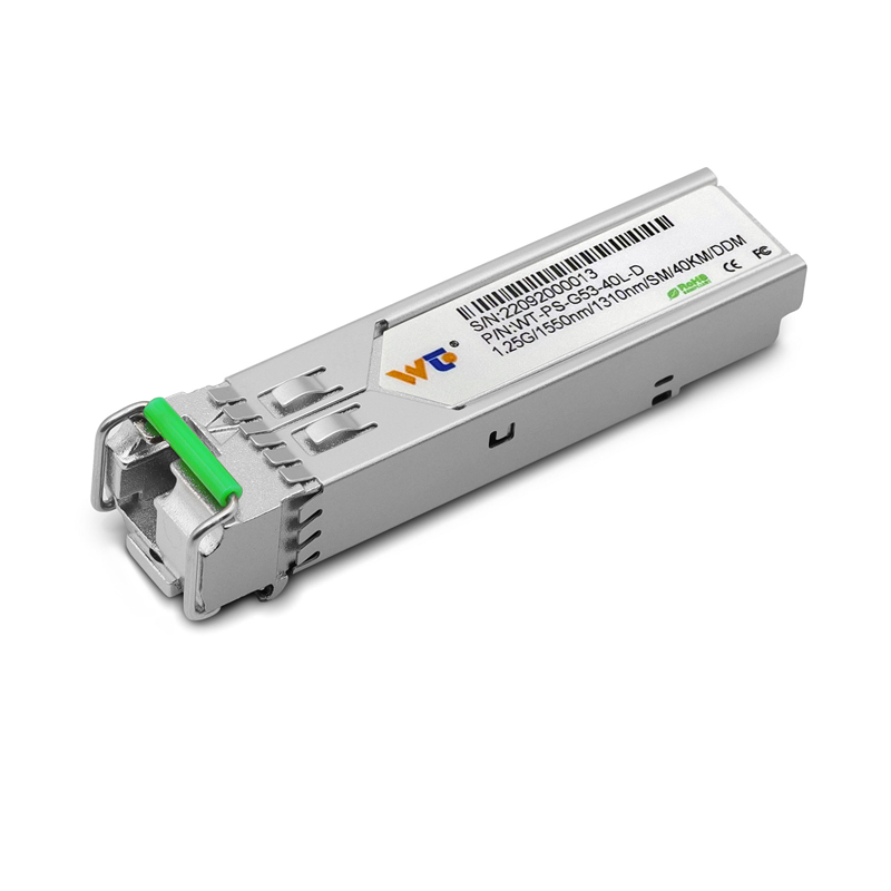 WT SFP Transceiver Module,WT-PS-G53-40L-D,1.25G SFP BD Transceivers,Tx1550nm & Rx1310nm, SMF ,40km,Commercial grade