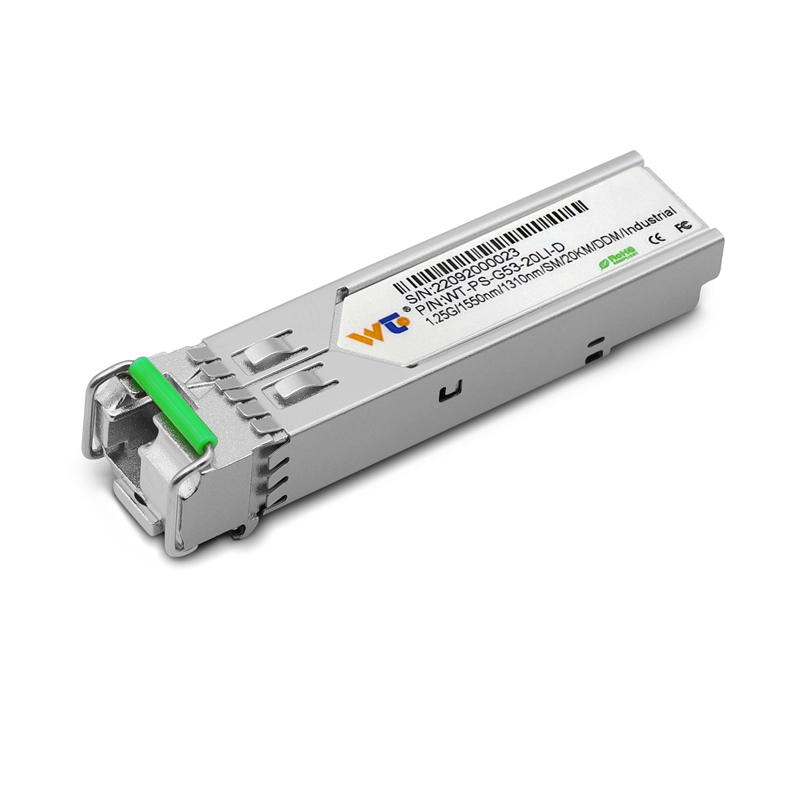WT SFP Transceiver Module,WT-PS-G53-20LI-D,1.25G SFP BD Transceivers,Tx1550nm & Rx1310nm, SMF ,20km,Industrial grade