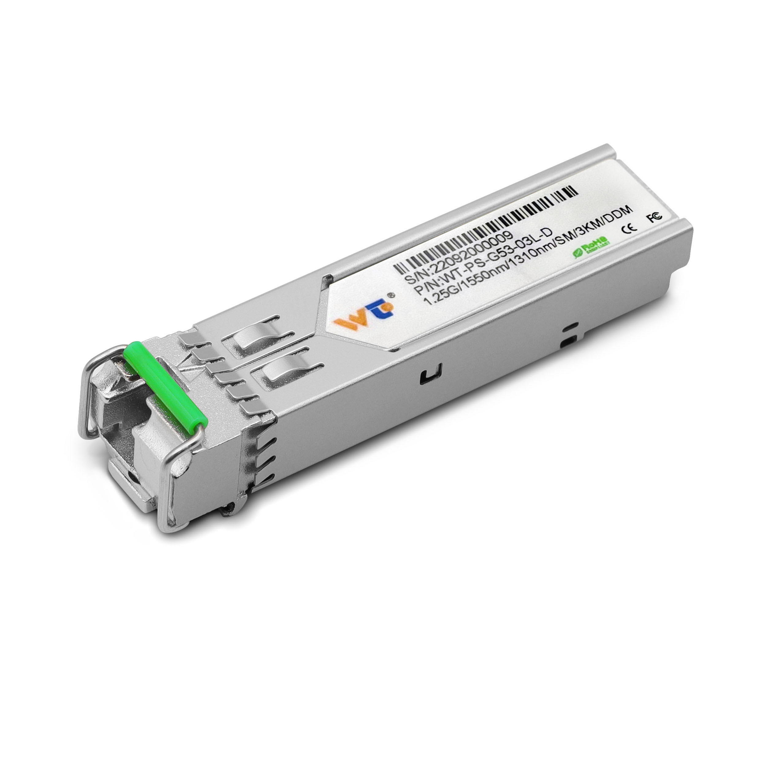 WT SFP Transceiver Module,WT-PS-G53-03L-D,1.25G SFP BD Transceivers,Tx1550nm & Rx1310nm, SMF ,3km,Commercial grade