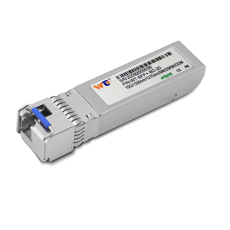 WT SFP Transceiver Module,WT-SFP+-BD-20,10G SFP+ BD Transceivers,Tx1330nm & Rx1270nm, up to 20 km,SMF,Commercial grade