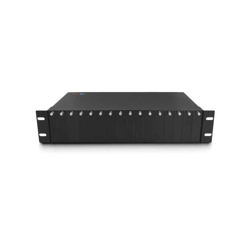 WT Fiber Ethernet Media Converter,WT-816-2A，16 slot Media Converter Rack，dual power supply, 220V